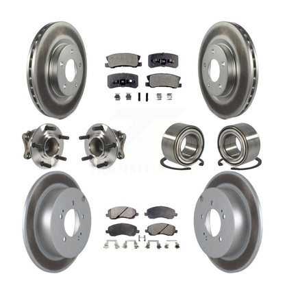 Hub Bearing Coat Brake Rotor Pads Front Rear Kit (10Pc) For Mitsubishi Outlander