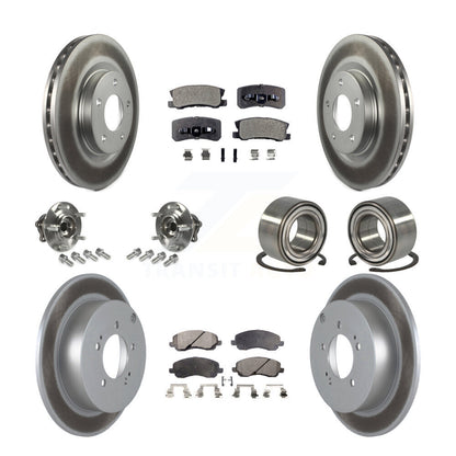 Hub Bearing Coat Brake Rotor Pads Front Rear Kit (10Pc) For Mitsubishi Outlander