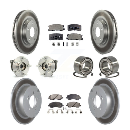 Hub Bearing Coat Brake Rotor Pads Front Rear Kit (10Pc) For Mitsubishi Outlander