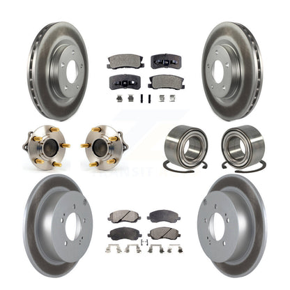 Hub Bearing Coat Brake Rotor Pads Front Rear Kit (10Pc) For Mitsubishi Outlander