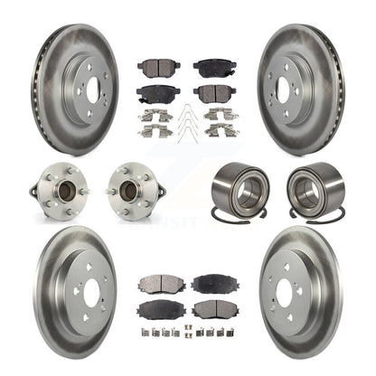 Hub Bearing Coat Brake Rotor Pad Front Rear Kit (10Pc) For Toyota Corolla Matrix