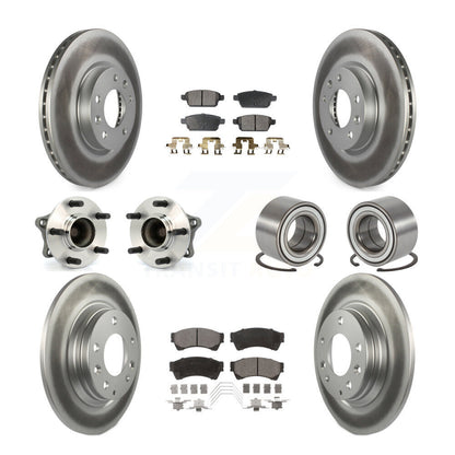 Hub Bearing Coated Brake Rotor Pads Front Rear Kit (10Pc) For 09-13 Mazda 6 3.7L