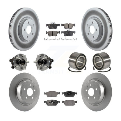 Hub Bearing Coated Brake Rotor Pad Front Rear Kit (10Pc) For Ford Escape Lincoln