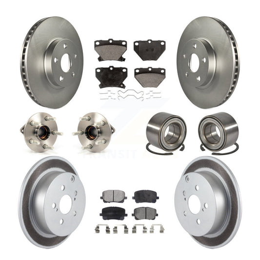 Hub Bearing Coat Brake Rotor Pad Front Rear Kit (10Pc) For Toyota Matrix Pontiac