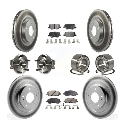 Hub Bearing Coat Brake Rotor Pads Front Rear Kit (10Pc) For Mitsubishi RVR Sport
