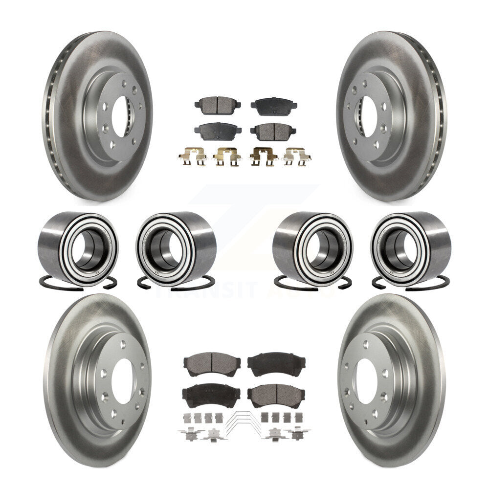 Bearing Coated Brake Rotor Pad Front Rear Kit (10Pc) For Ford Fusion Lincoln MKZ