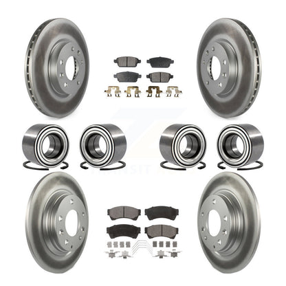 Bearing Coated Brake Rotor Pad Front Rear Kit (10Pc) For Ford Fusion Lincoln MKZ