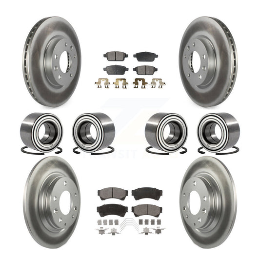 Bearing Coated Brake Rotor Pad Front Rear Kit (10Pc) For Ford Fusion Lincoln MKZ