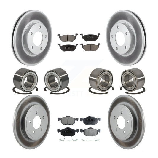 Bearing Coat Brake Rotor Pad Front Rear Kit (10Pc) For Ford Escape Mazda Tribute