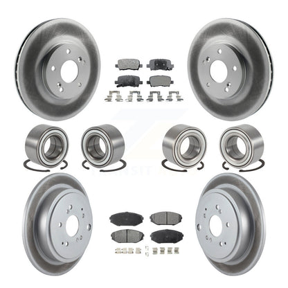 Bearing Coated Brake Rotor And Pad Front Rear Kit (10Pc) For 2001-2002 Acura MDX