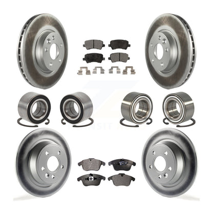 Bearing Coated Brake Rotor Pad Front Rear Kit (10Pc) For Land Rover Range Evoque