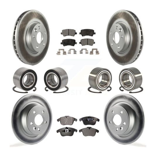 Bearing Coated Brake Rotor Pad Front Rear Kit (10Pc) For Land Rover Range Evoque