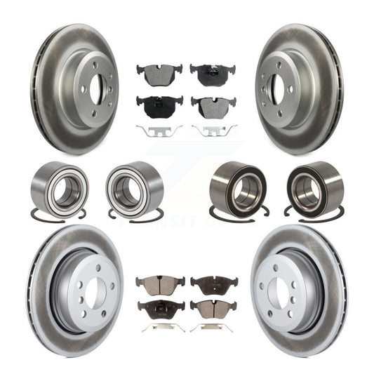 Bearing Coated Disc Brake Rotor & Pad Front Rear Kit (10Pc) For 2004-2010 BMW X3