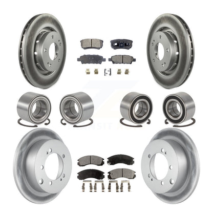 Bearing Coat Brake Rotor Pads Front Rear Kit (10Pc) For Mitsubishi Outlander AWD
