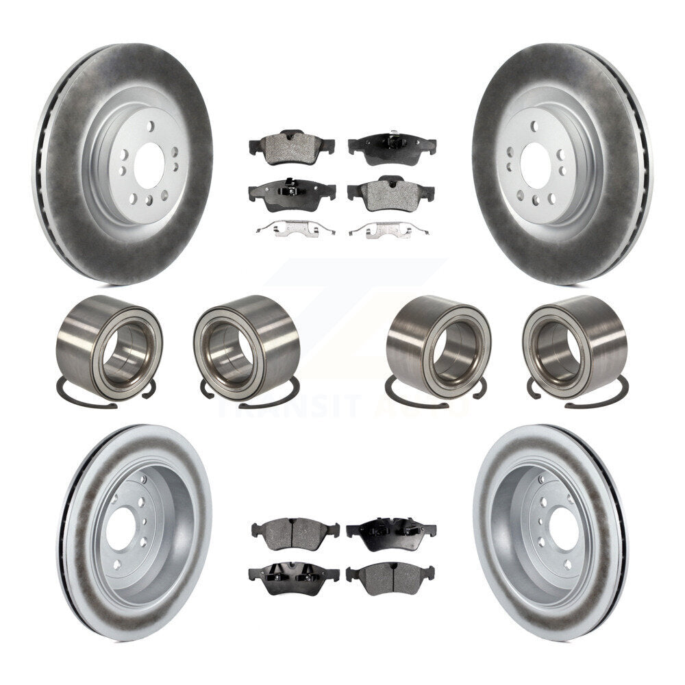 Bearing Coat Brake Rotor Pad Front Rear Kit (10Pc) For Mercedes-Benz GL350 GL320