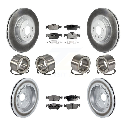 Bearing Coat Brake Rotor Pad Front Rear Kit (10Pc) For Mercedes-Benz GL350 GL320