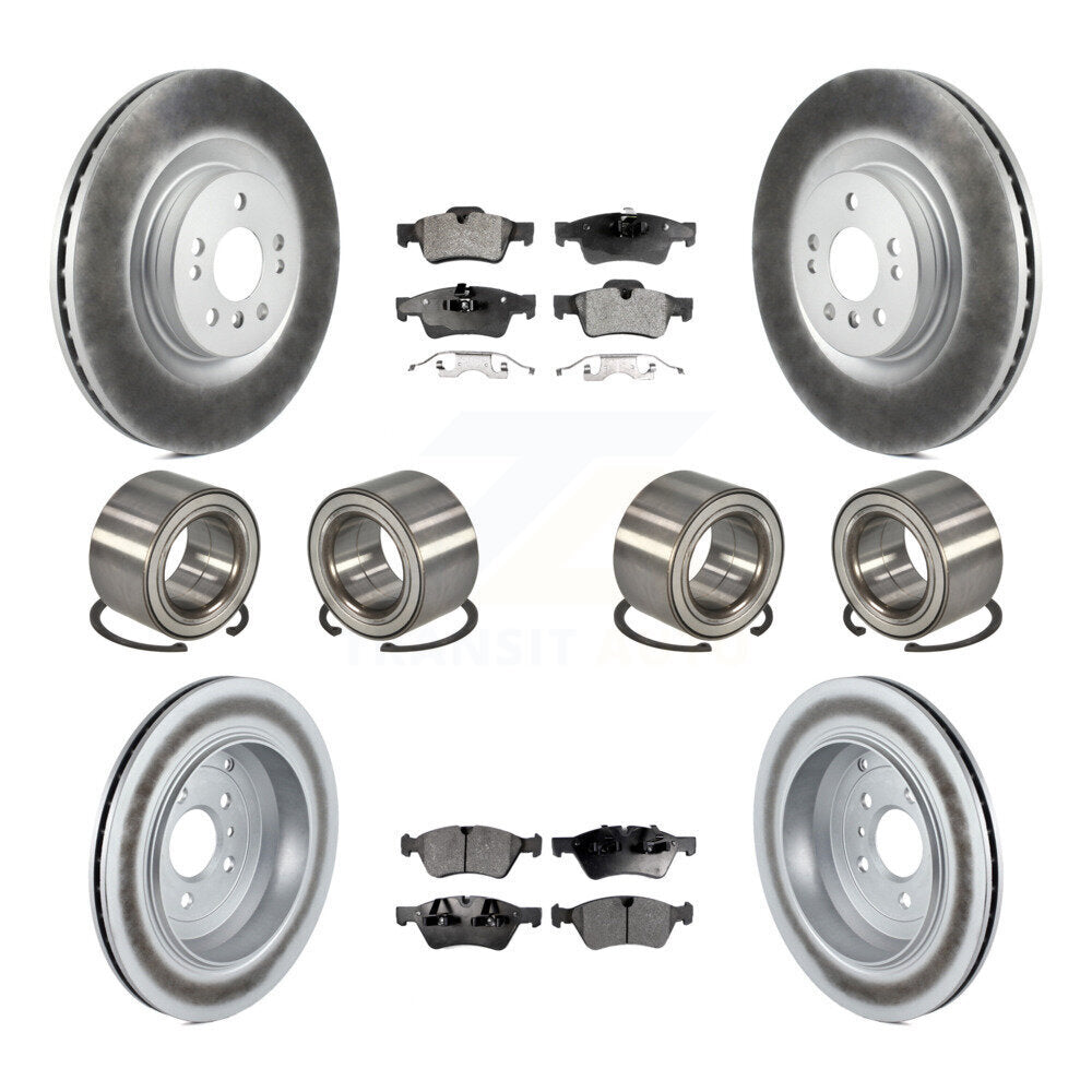 Bearing Coat Brake Rotor Pad Front Rear Kit (10Pc) For Mercedes-Benz ML350 ML550