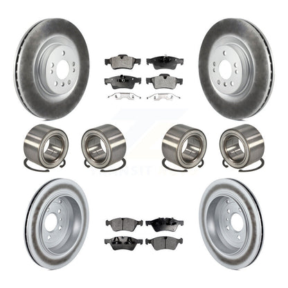 Bearing Coat Brake Rotor Pad Front Rear Kit (10Pc) For Mercedes-Benz ML350 ML550