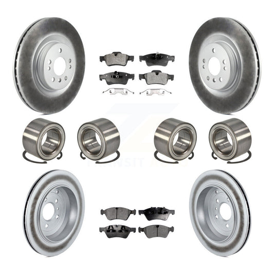 Bearing Coat Brake Rotor Pad Front Rear Kit (10Pc) For Mercedes-Benz ML350 ML550