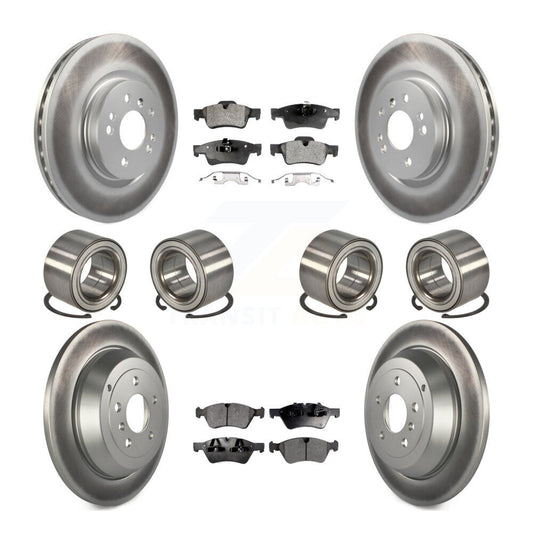 Bearing Coat Brake Rotor Pad Front Rear Kit (10Pc) For Mercedes-Benz ML350 ML320