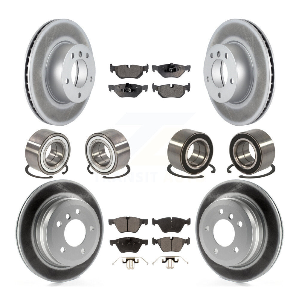 Bearing Coated Disc Brake Rotor & Pads Front Rear Kit (10Pc) For BMW 328xi 325xi