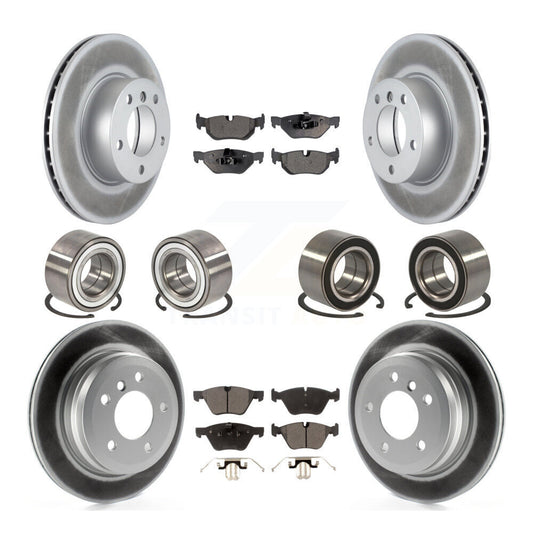 Bearing Coated Disc Brake Rotor & Pads Front Rear Kit (10Pc) For BMW 328xi 325xi