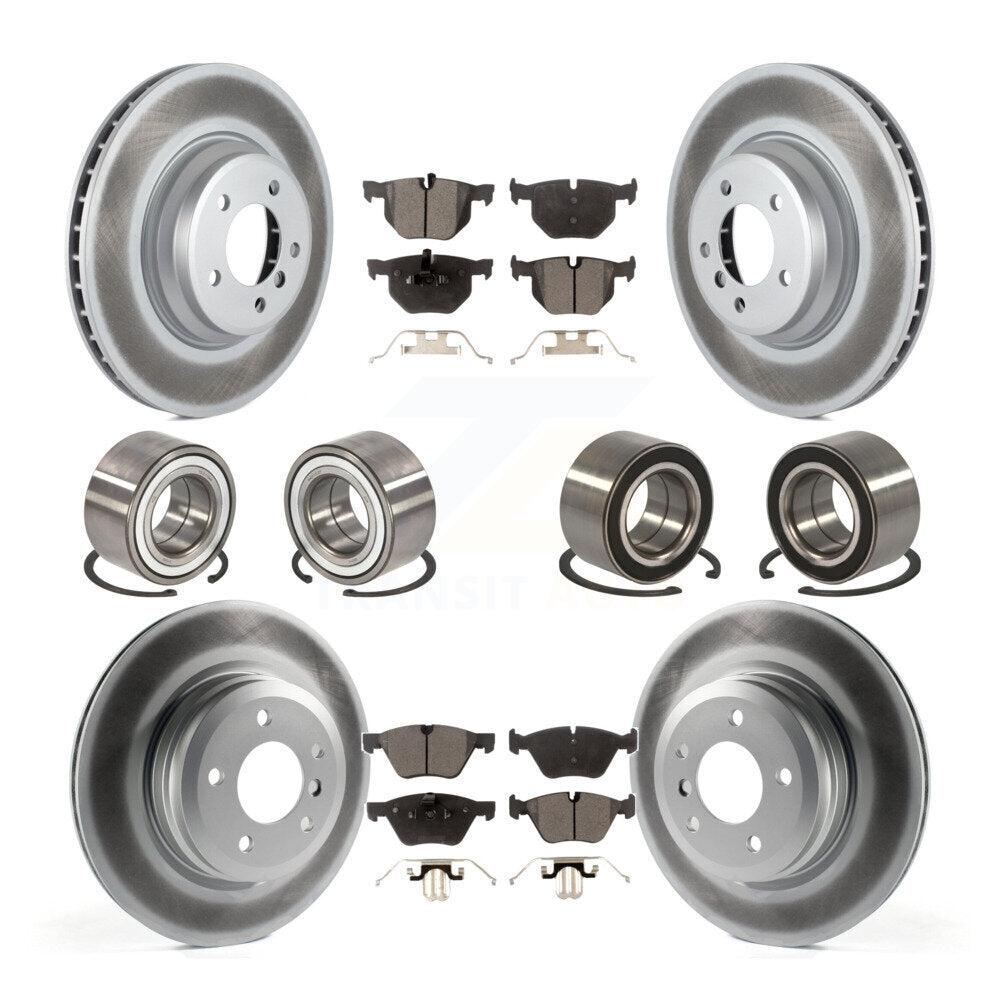 Bearing Coated Disc Brake Rotor And Pad Front Rear Kit (10Pc) For 2007 BMW 335xi
