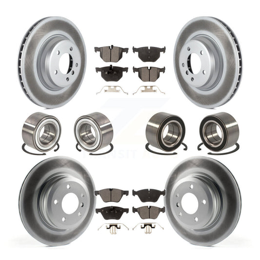 Bearing Coated Disc Brake Rotor And Pad Front Rear Kit (10Pc) For 2007 BMW 335xi