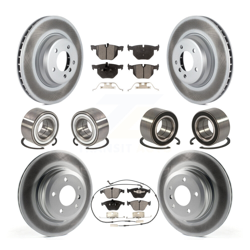 Bearing Coated Brake Rotor & Pad Front Rear Kit (10Pc) For BMW 335i xDrive 335xi
