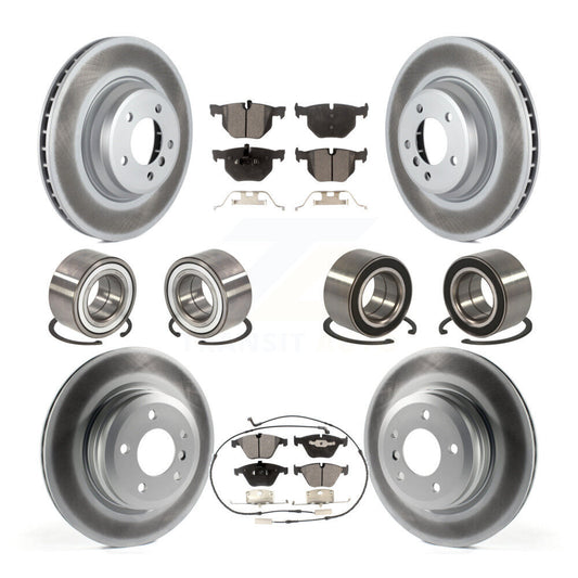 Bearing Coated Brake Rotor & Pad Front Rear Kit (10Pc) For BMW 335i xDrive 335xi