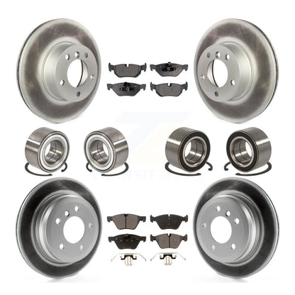Bearings Coated Disc Brake Rotors And Pads Front Rear Kit (10Pc) For BMW 328xi