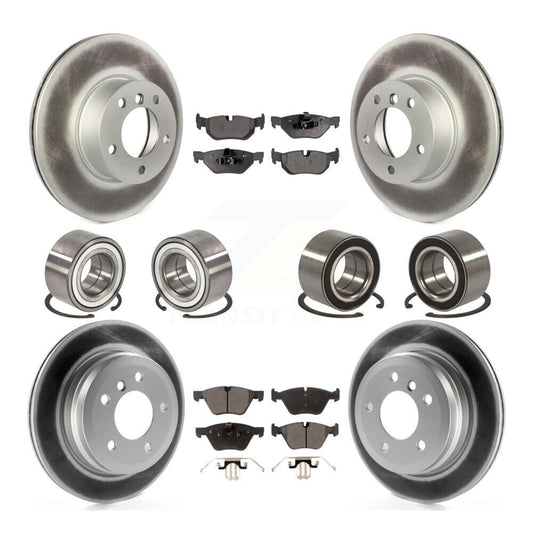 Bearings Coated Disc Brake Rotors And Pads Front Rear Kit (10Pc) For BMW 328xi