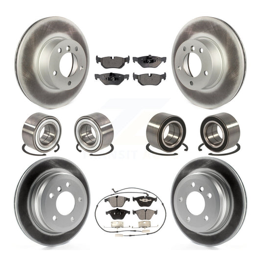 Bearing Coated Brake Rotor & Pad Front Rear Kit (10Pc) For BMW 328i xDrive 328xi