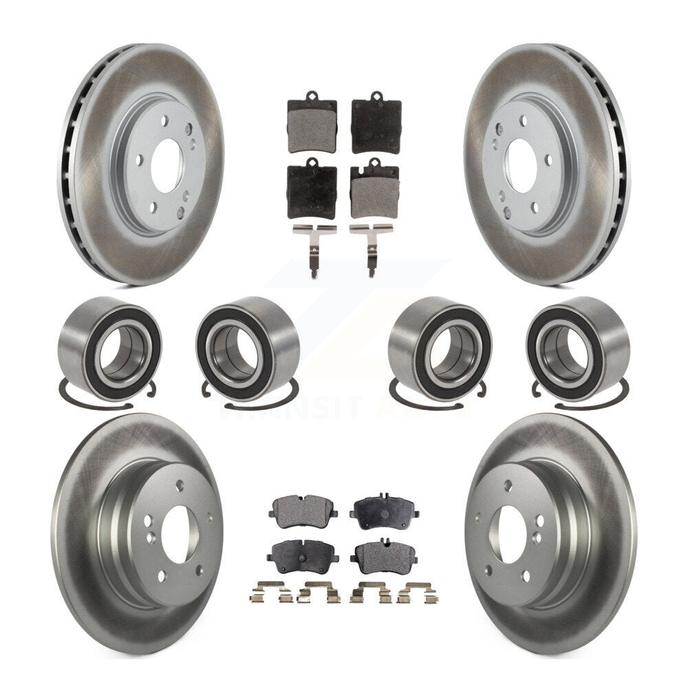 Bearing Coated Brake Rotor Pad Front Rear Kit (10Pc) For Mercedes-Benz C280 C240