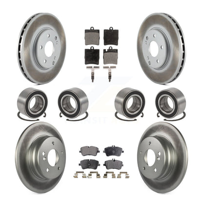 Bearing Coated Brake Rotor Pad Front Rear Kit (10Pc) For Mercedes-Benz C280 C240