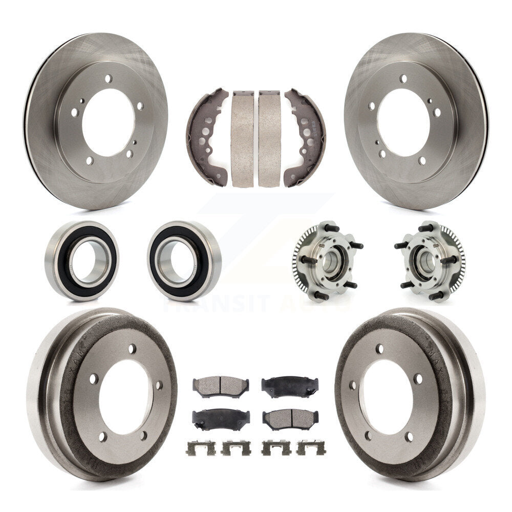 Hub Bearing Brake Rotor And Pad Shoe Front Rear Kit (10Pc) For Chevrolet Tracker