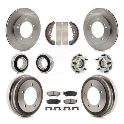 Hub Bearing Brake Rotor And Pad Shoe Front Rear Kit (10Pc) For Chevrolet Tracker