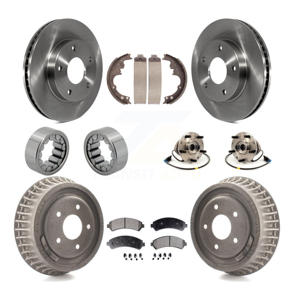 Hub Bearing Brake Rotor And Pad Shoe Front Rear Kit (10Pc) For Chevrolet S10 4WD