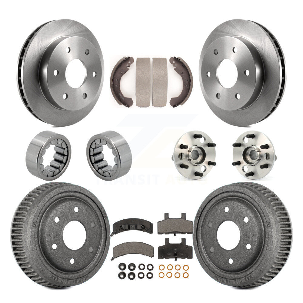Hub Bearing Brake Rotor Pads Shoe Front Rear Kit (10Pc) For Chevrolet Blazer 4WD