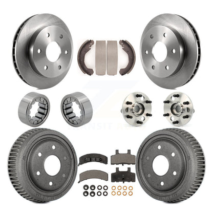 Hub Bearing Brake Rotor Pads Shoe Front Rear Kit (10Pc) For Chevrolet Blazer 4WD