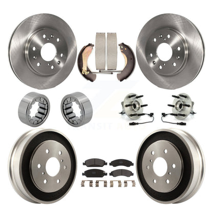 Hub Bearing Brake Rotor & Pad Shoe Front Rear Kit (10Pc) For Chevrolet Silverado