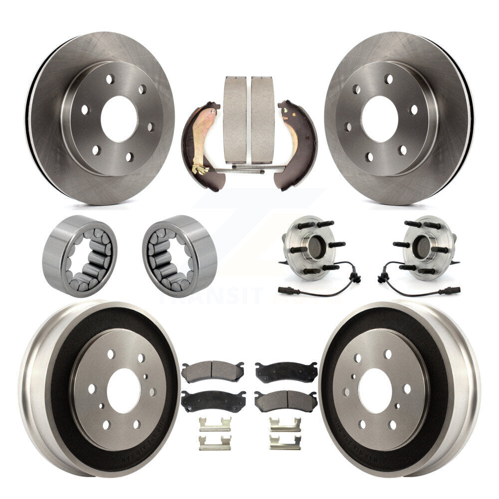 Hub Bearing Brake Rotor And Pad Shoe Front Rear Kit For Chevrolet Silverado 1500