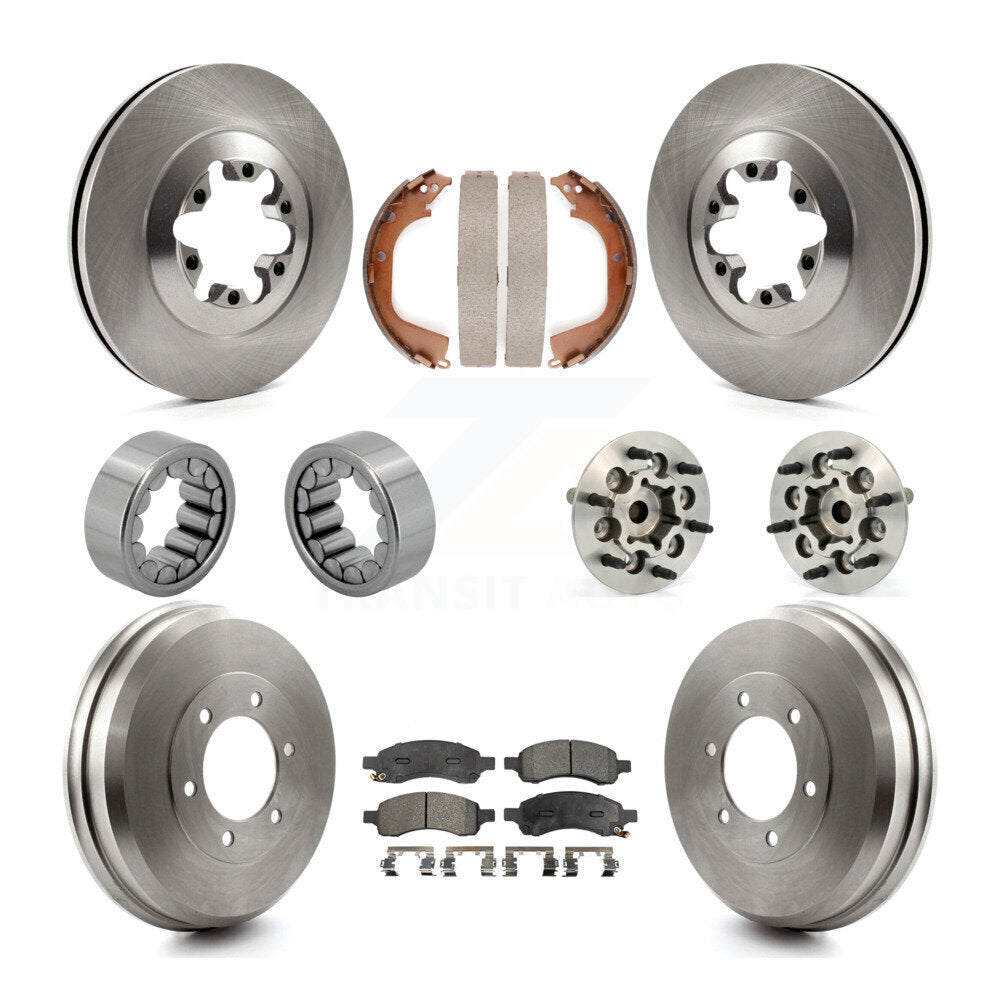 Hub Bearing Brake Rotor & Pads Shoe Front Rear Kit (10Pc) For Chevrolet Colorado