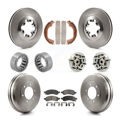 Hub Bearing Brake Rotor & Pads Shoe Front Rear Kit (10Pc) For Chevrolet Colorado