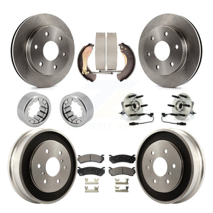 Hub Bearing Brake Rotor And Pad Shoe Front Rear Kit For Chevrolet Silverado 1500