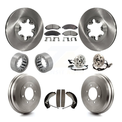 Hub Bearing Brake Rotor & Pads Shoe Front Rear Kit (10Pc) For Chevrolet Colorado