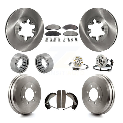 Hub Bearing Brake Rotor & Pads Shoe Front Rear Kit (10Pc) For Chevrolet Colorado