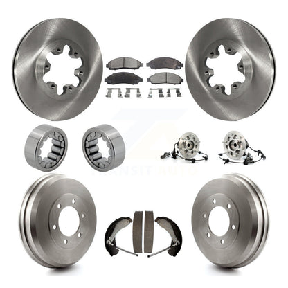 Hub Bearing Brake Rotor & Pads Shoe Front Rear Kit (10Pc) For Chevrolet Colorado