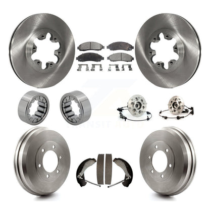 Hub Bearing Brake Rotor & Pads Shoe Front Rear Kit (10Pc) For Chevrolet Colorado