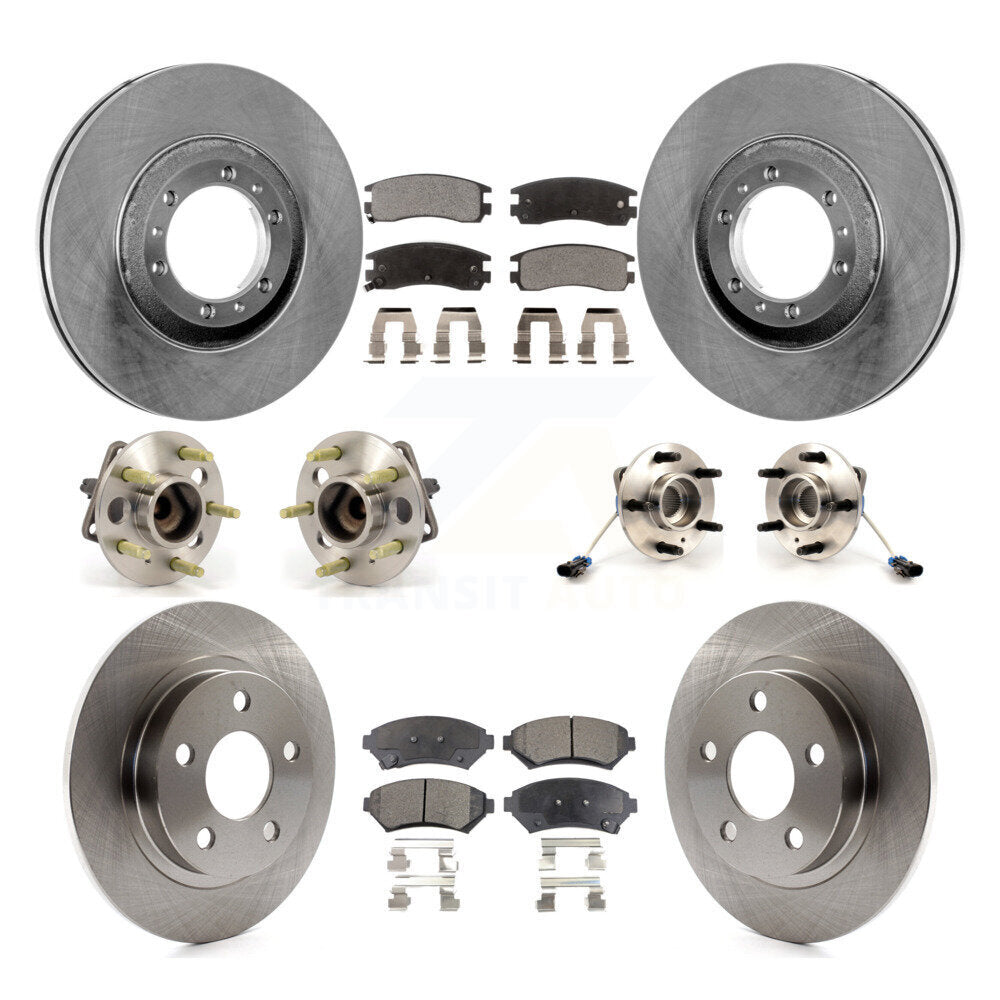 Hub Bearing Disc Brake Rotor Pad Front Rear Kit (10Pc) For Buick LeSabre Pontiac